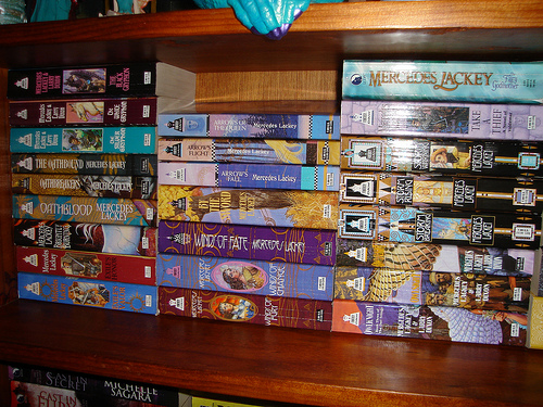 Just a fraction of the books Mercedes (Misty) has written. Image from theaudiobookbay.com 